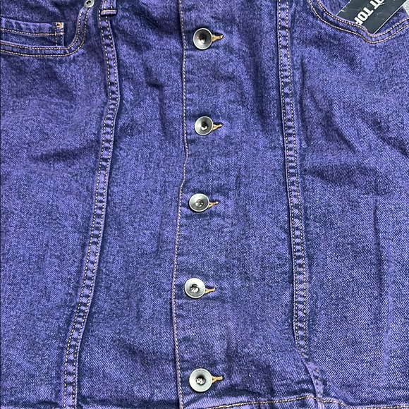 Hot Topic Blue A-Line Mini Skirt Work - Picture 4 of 6